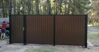 Купить распашные ворота из профнастила Каменка, цена от 2752 руб.